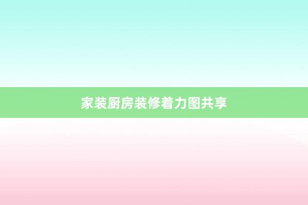 家装厨房装修着力图共享